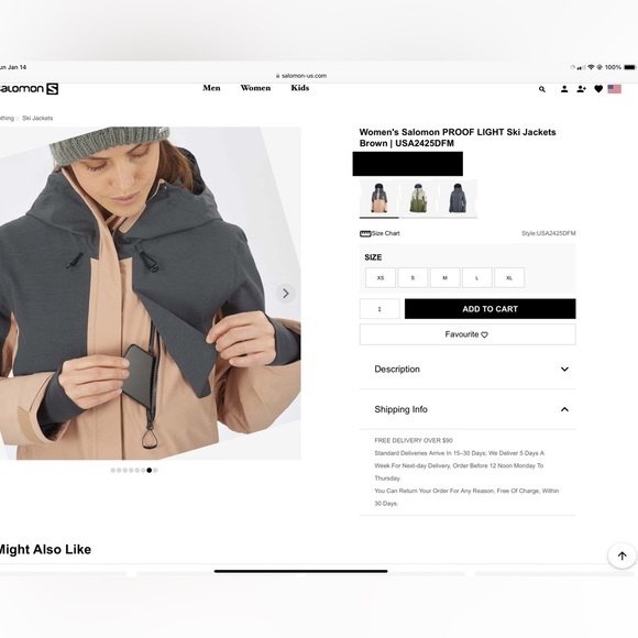 Salomon ski jacket size S - Picture 8 of 9